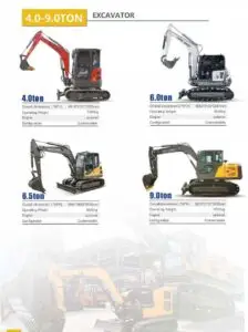 Bageri 4.0 do 9.0 tona Snažni bageri s proširenim hidrauličkim mogućnostima i nosivošću do 9 tona. Primjena u građevinarstvu, komunalnoj infrastrukturi i poljoprivredi.