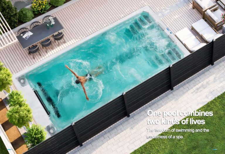 Swim Spa bazen s integriranim jacuzzijem i sustavom protustrujnog plivanja