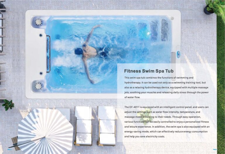 Swim Spa bazen s integriranim jacuzzijem i sustavom protustrujnog plivanja