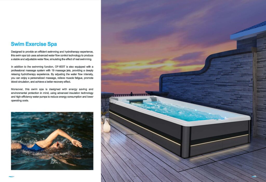 Swim Spa bazen s integriranim jacuzzijem i sustavom protustrujnog plivanja