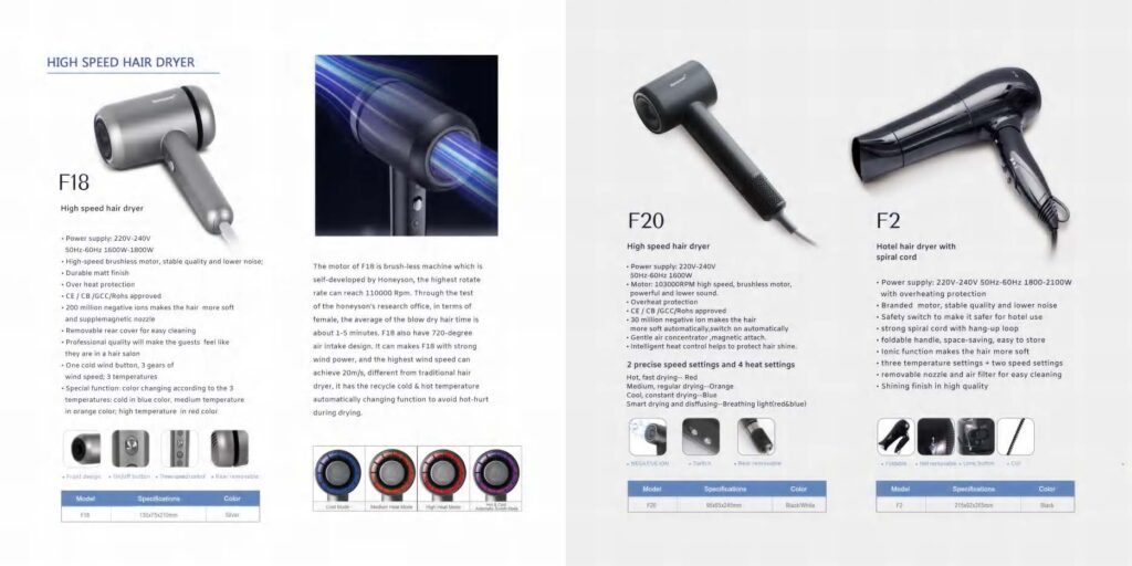 Fen za kosu za apartmane, vile i hotelske sobe