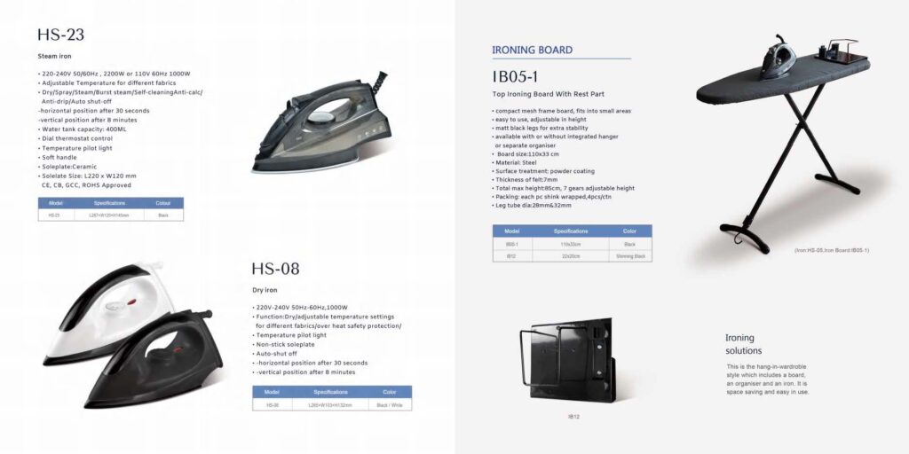 Pegla i daska za glačanje za apartmane i turističke objekte