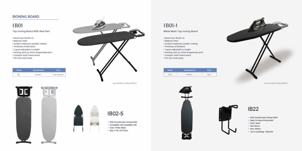 Pegla i daska za glačanje za apartmane i turističke objekte