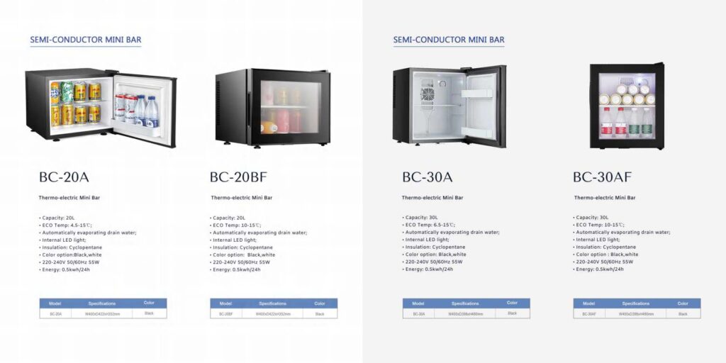 Mini hladnjak i minibar za apartmane, vile i hotelske sobe