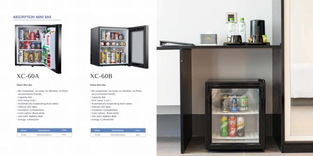 Mini hladnjak i minibar za apartmane, vile i hotelske sobe