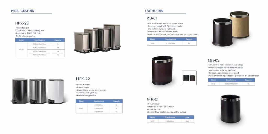 Kanta za otpad za apartmane, vile i hotelske sobe