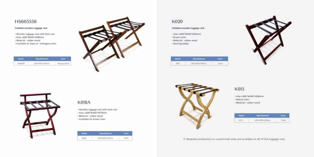 Stolić za kofer za apartmane, vile i hotelske sobe