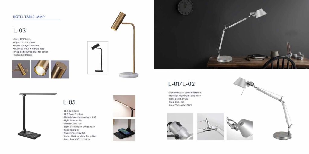 Hotelske potrepštine i dodaci za sobni stol u apartmanima i hotelskim sobama