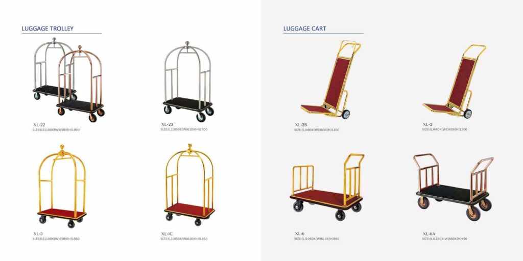 Kolica za kofere za hotele, vile i turističke objekte