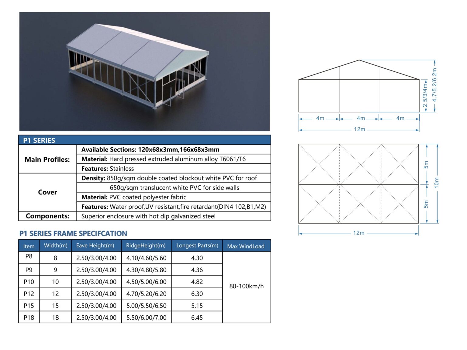 Šatori za sport, industriju i logistiku – aluminijske konstrukcije s PVC oblogom